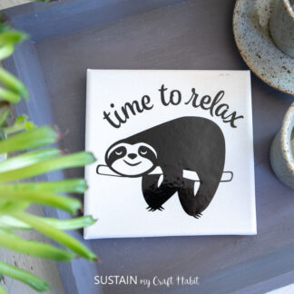 Relaxing Sloth Cut File