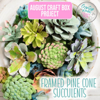 August Creative Habit Craft Box: Pine Cone Succulent Arrangement!