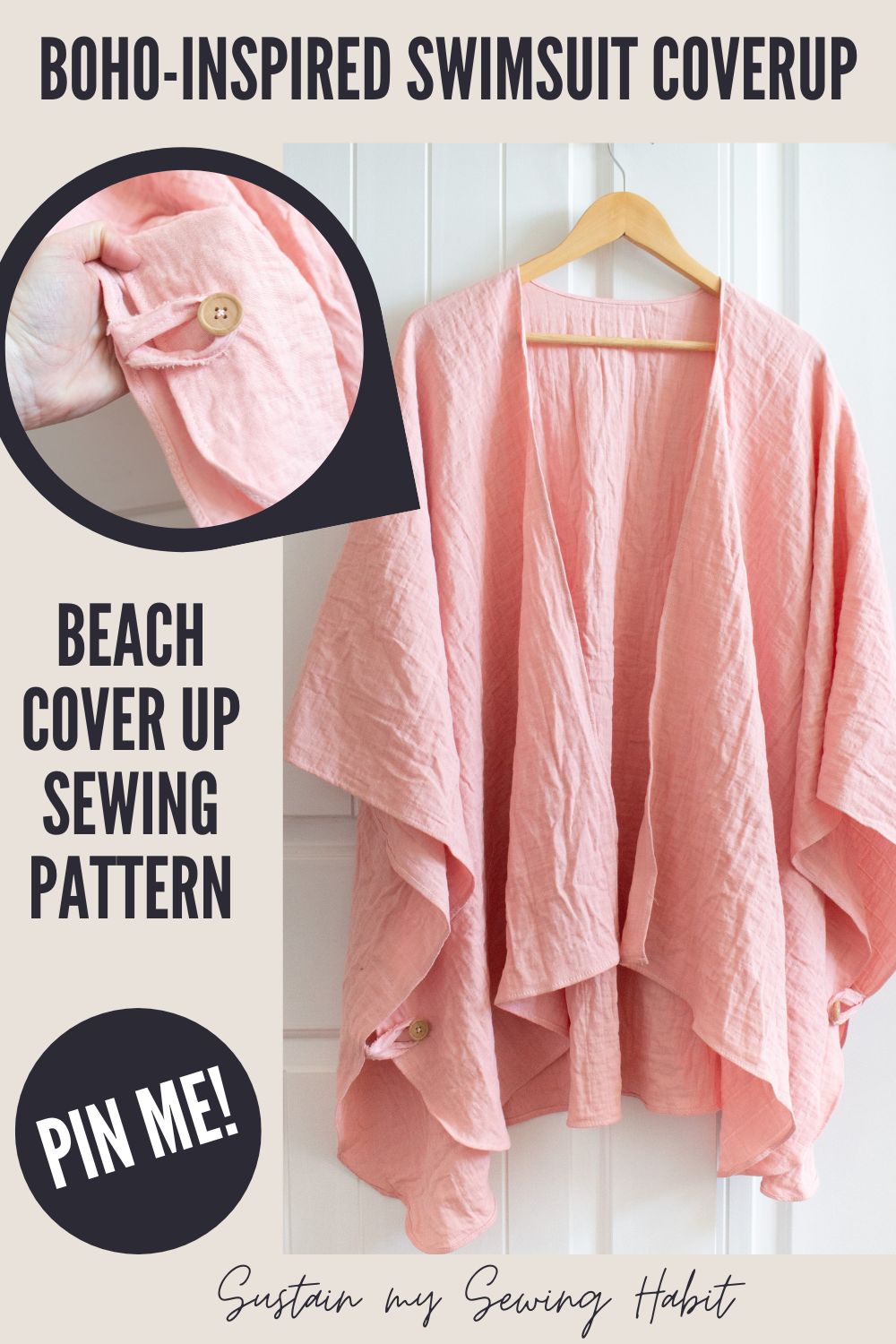 Boho Beach Cover-Up Sewing Pattern (PDF Pattern File) (S0023) - Image 8