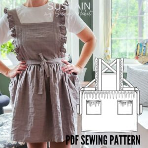 Gathered Bib Apron Sewing Pattern (PDF Pattern File) (S7019)
