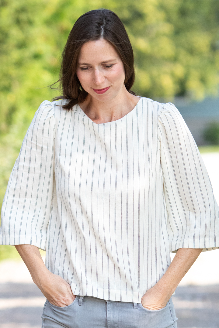 Bell Sleeve Top Sewing Pattern US 6-10 (PDF Pattern File) (S2001) - Image 2