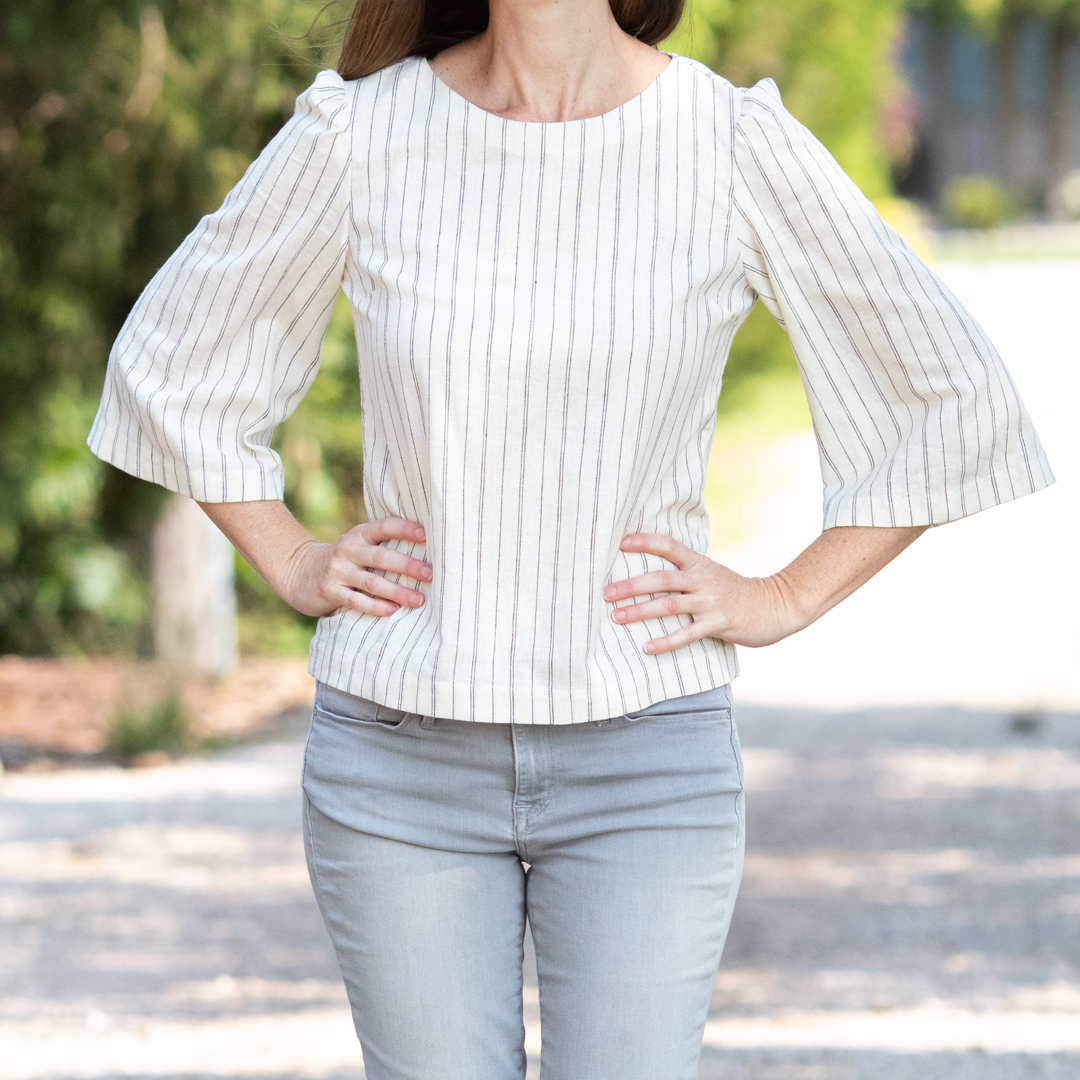 Bell Sleeve Top Sewing Pattern US 6-10 (PDF Pattern File) (S2001) - Image 3