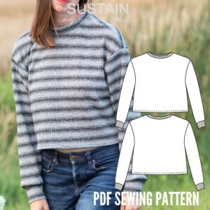 Crew-Neck Relaxed Top Sewing Pattern (PDF Pattern File) (S2006)