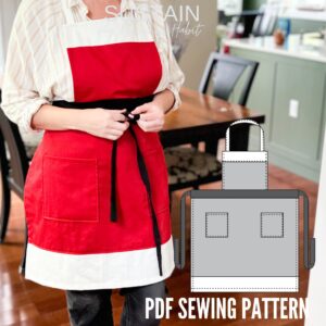 Santa Claus Apron Sewing Pattern (PDF PatternFile) (S7024)