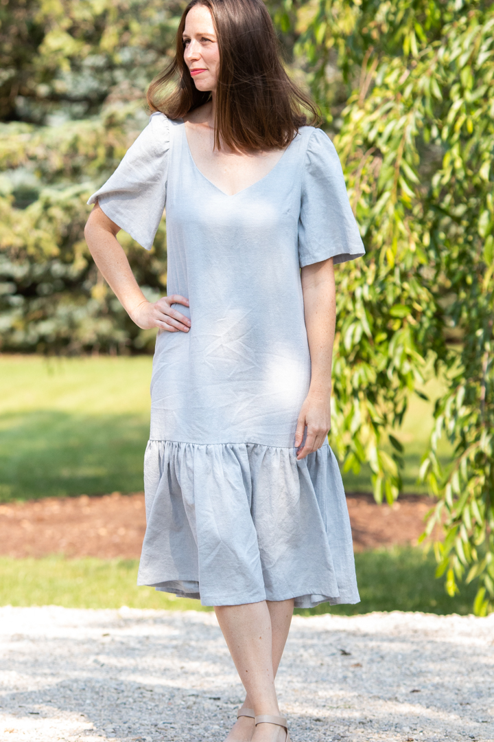 Mid-Maxi Dress Sewing Pattern US6,8,10 (PDF Pattern File) (S3001) - Image 3