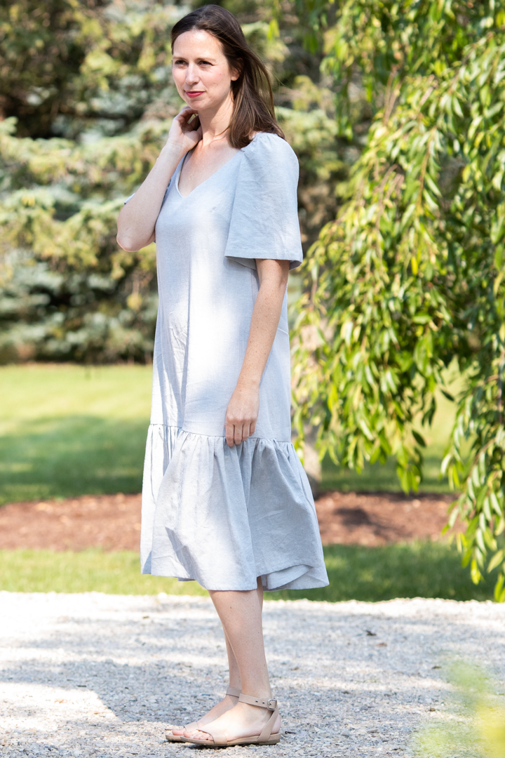 Mid-Maxi Dress Sewing Pattern US6,8,10 (PDF Pattern File) (S3001) - Image 4