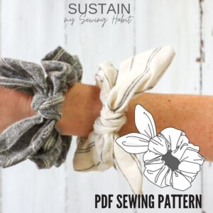 Scrunchie with Removable Bow Sewing Pattern (PDF Pattern File) (S9001)
