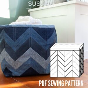 Herringbone Patchwork Storage Cube Sewing Pattern (PDF Pattern File) (S9005)