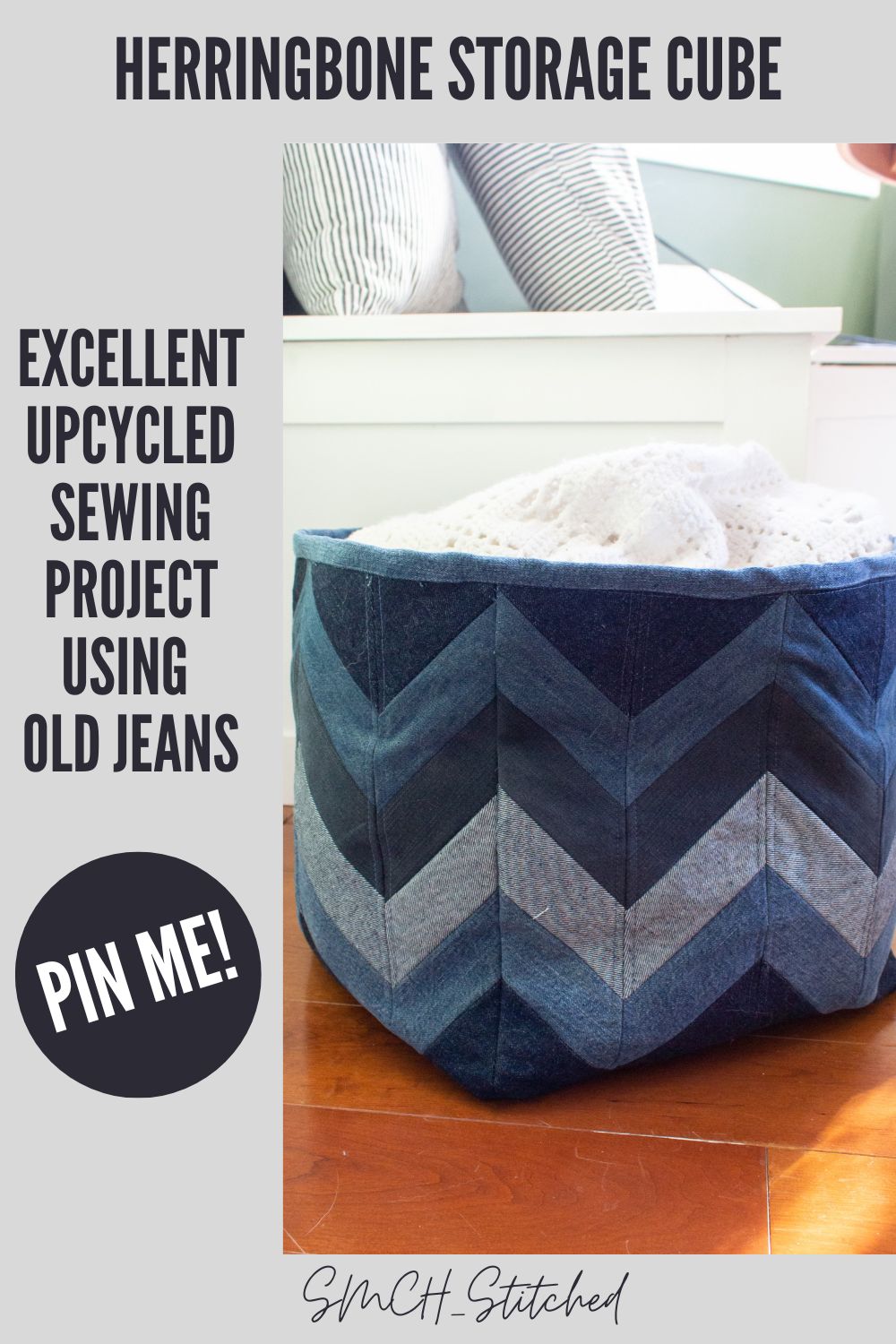 Herringbone Patchwork Storage Cube Sewing Pattern (PDF Pattern File) (S9005) - Image 7
