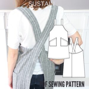 PLUS SIZE Cross Back Apron Sewing Pattern (PDF Pattern File) (S7001P)