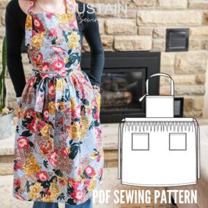 Traditional Apron with Bib Sewing Pattern (PDF Pattern File) (S7021)