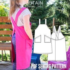 Kids Cross Back Apron Sewing Pattern (PDF Pattern File) (S7001Y)
