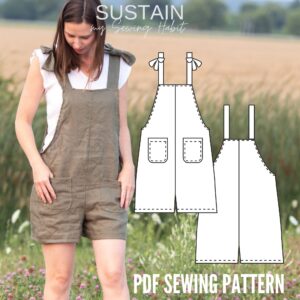 Shorts Romper Sewing Pattern US12,14,16 (PDF Pattern File) (S1003-2)